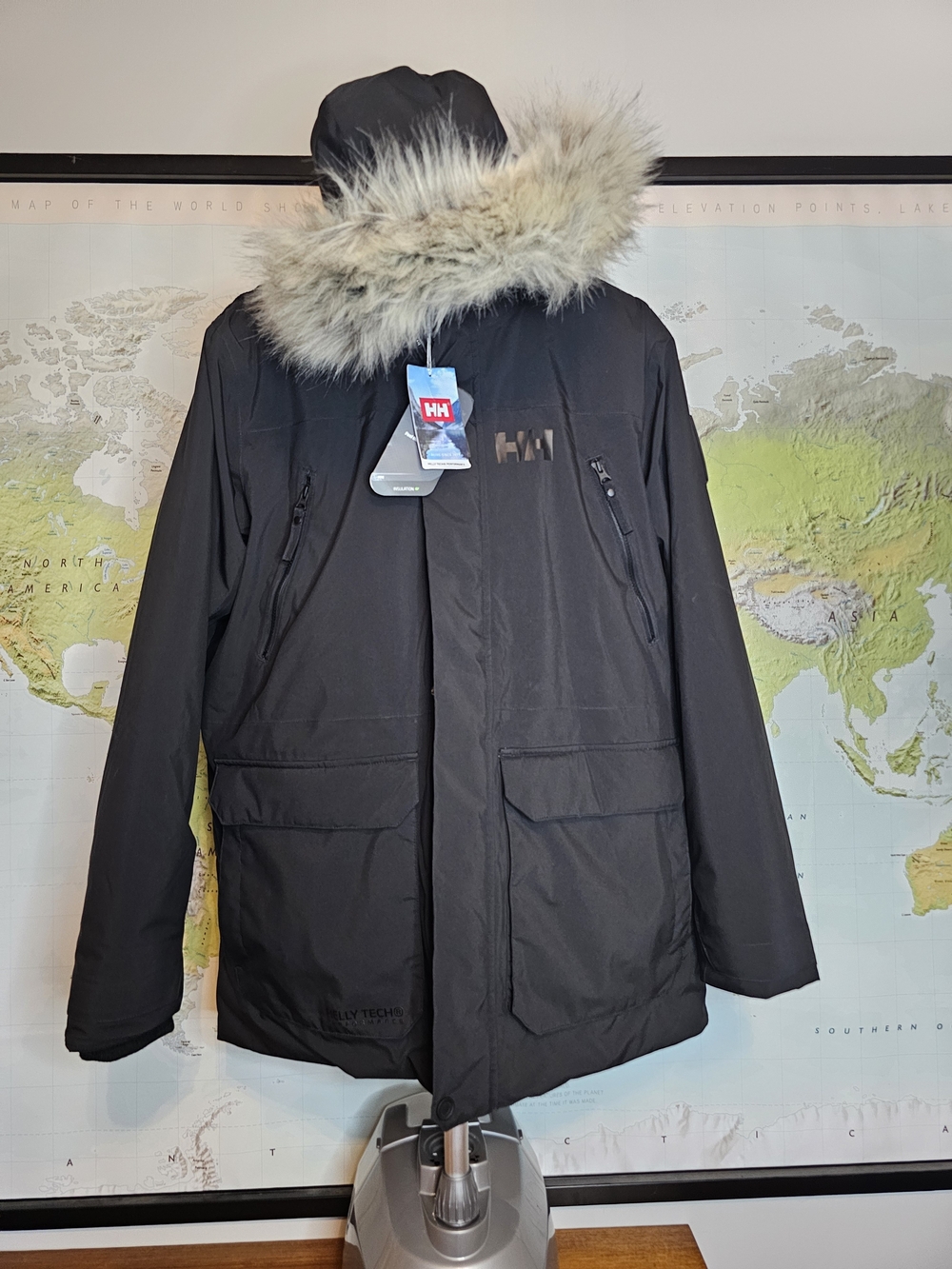 ​Helly Hansen Reine Parka Black PrimaLoft Insulated Winter Jacket Men's XL NWT